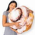 Much Comfort 29'' 3D Gooey Cinnamon Bun Throw Pillow - Made With Super Soft & Ultra Premium Fabric - Cute, Comfortable, Plush, S