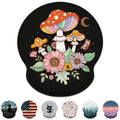 Ergonomic Mouse Pad With Wrist Support,Black Mushroom Mouse Pad With Wrist Rest,Relieve Wrist Pain Mousepad Non-Slip Rubber Base