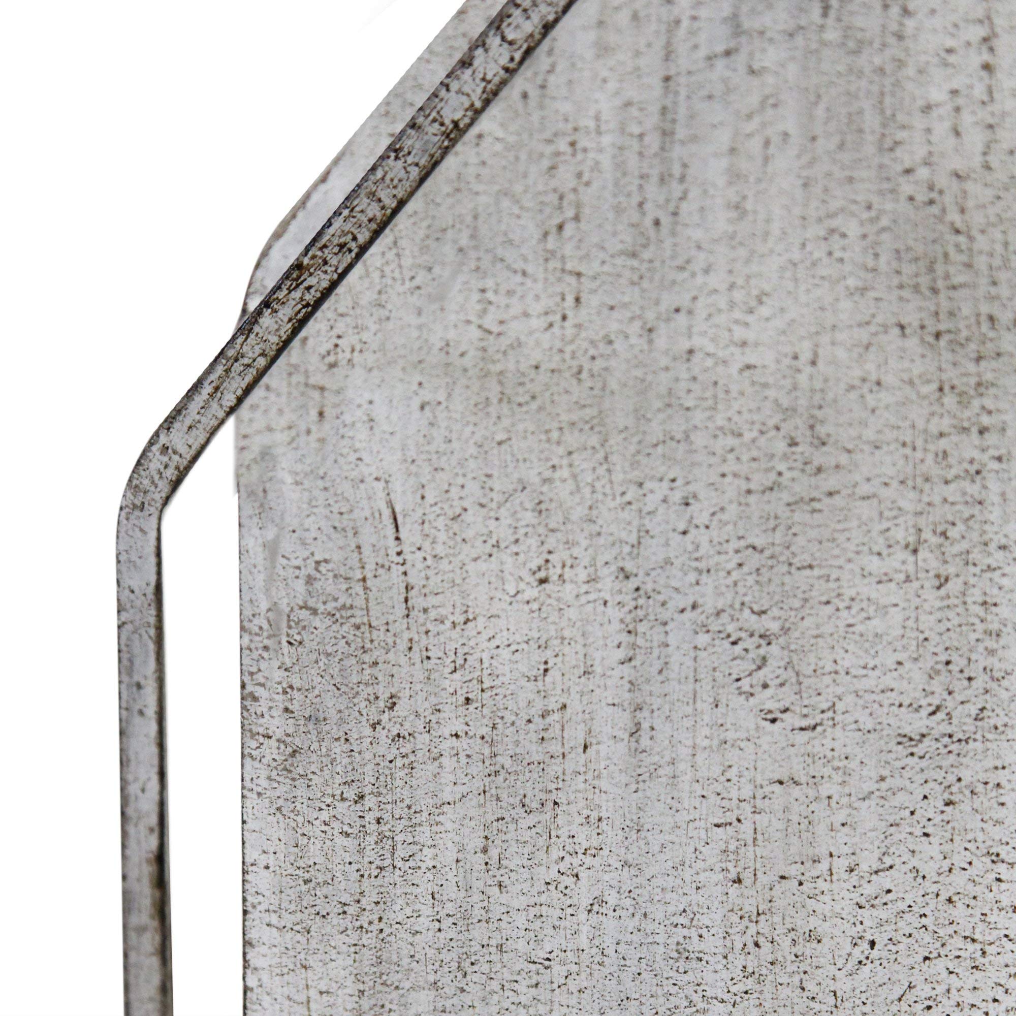 HomeRoots 100% Metal 7.1' X 3.94' X 15.75' Distressed White Metal House Candleholder - Case of 2