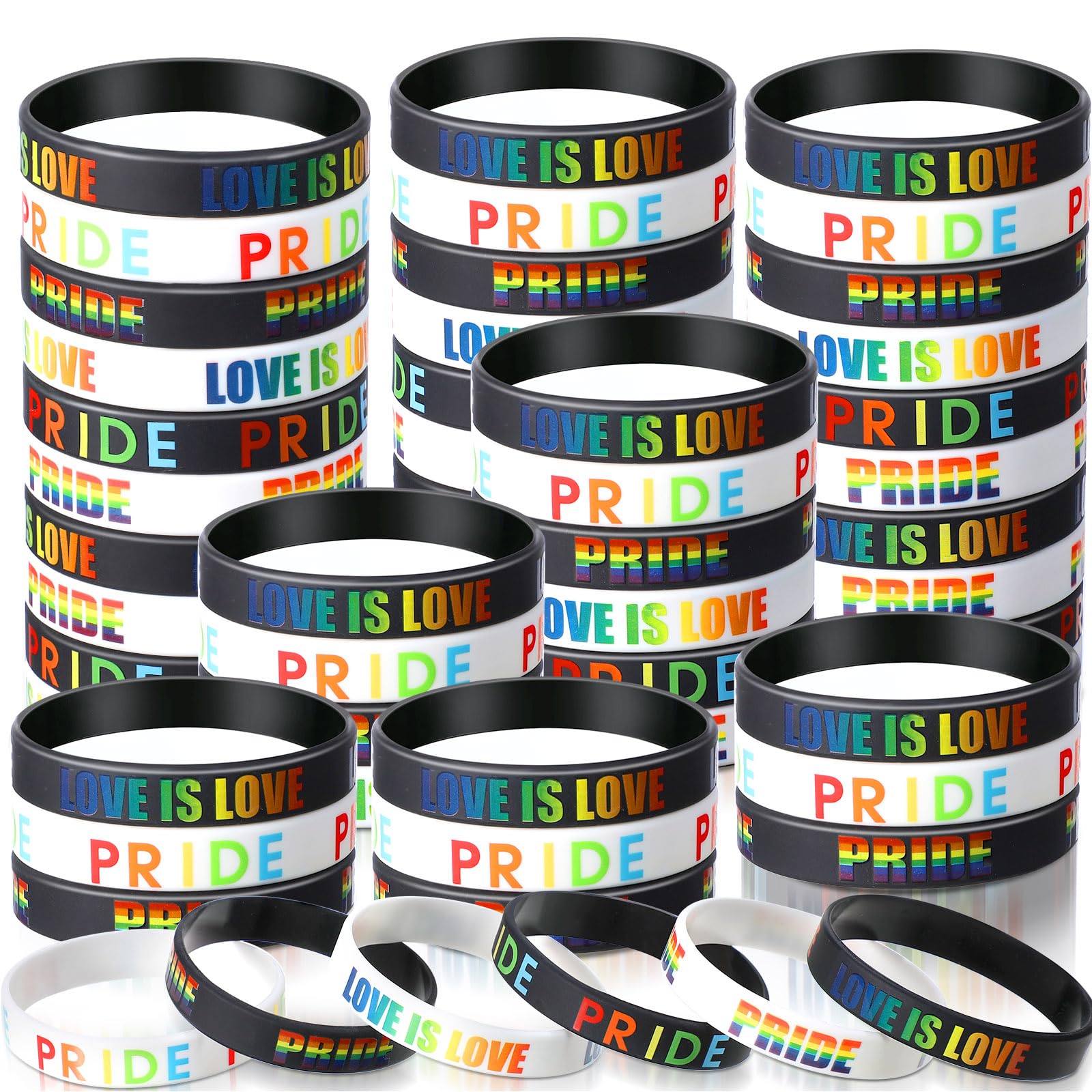 Rainbow Pride Wristbands Gay Pride Silicone Bracelet Lgbt Love Gay Lesbian Rainbow Wristbands Silicone Sports Bracelets For Part