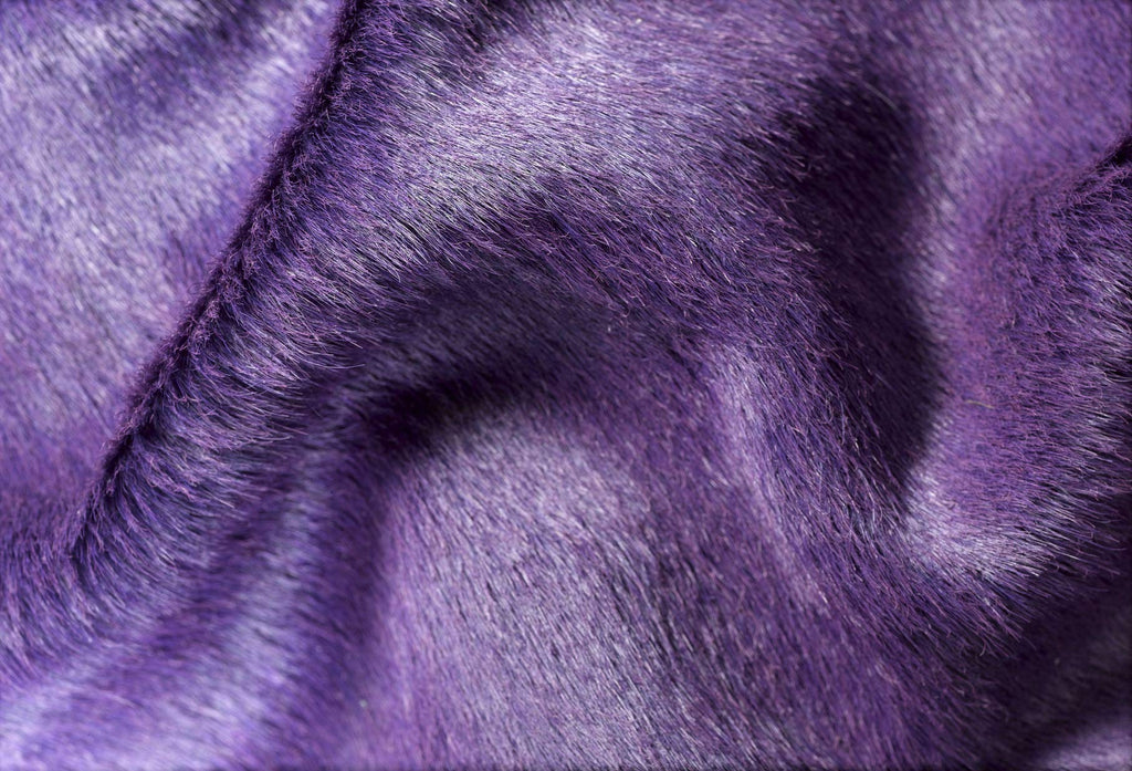 HomeRoots Cowhide, Microsuede 72' x 84' Purple, Cowhide - Rug