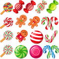 WhatSign 38Pcs Christmas Cutouts Decorations Christmas Candyland Gingerbread Peppermint Cutouts Candy Canes Decoration for Chris