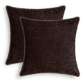 Calitime Decorative Couch Throw Pillow Covers 24 X 24 Inches Pack Of 2 Cotton Thread Stitching Edges Solid Dyed Soft Chenille Cu
