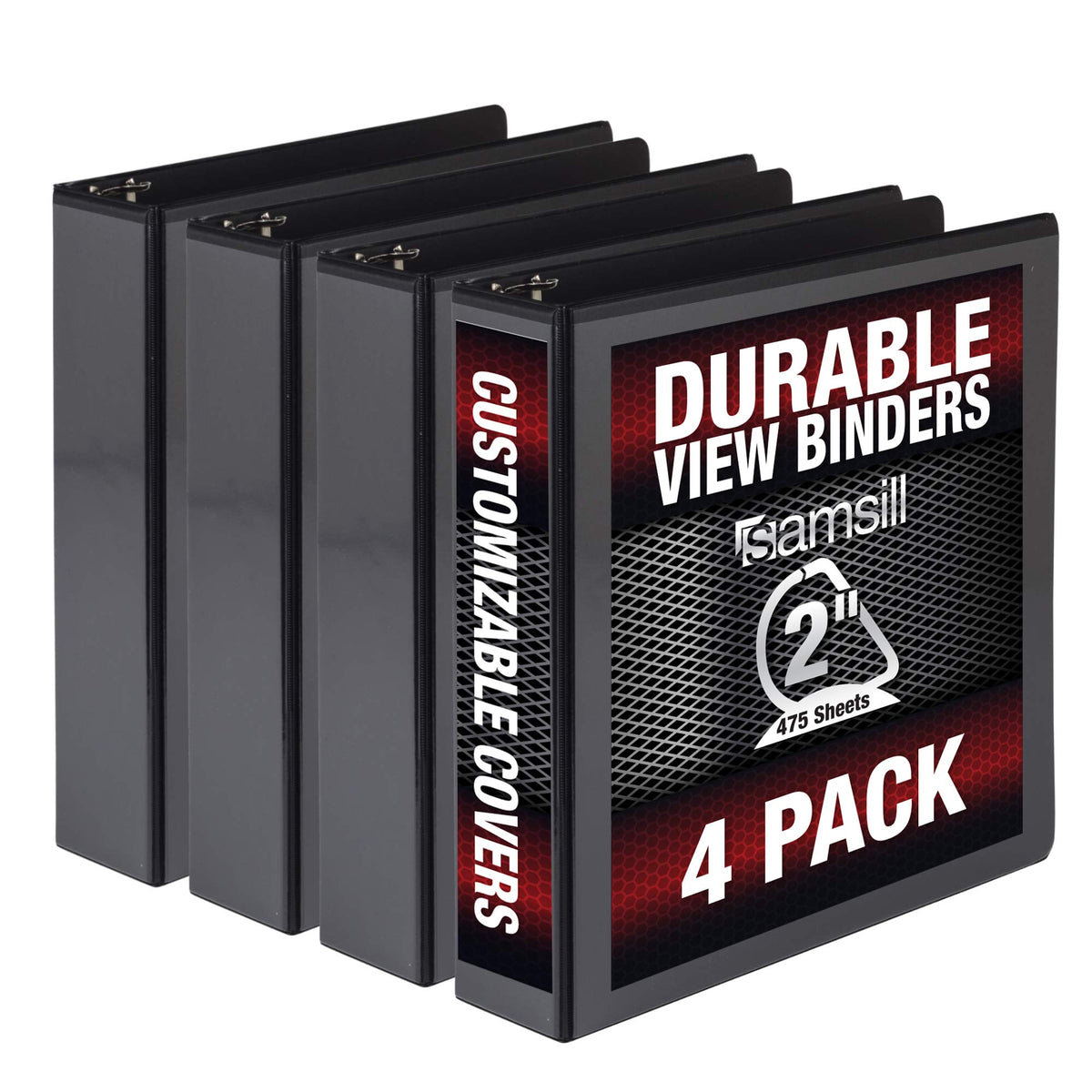 Durable 2' View D Ring  Black