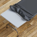 Sorfey Indoor/Outdoor Vinyl Fitted Tablecloth Cover, Checkered Design, Flannel Backed Lining Stretched to Fit 48x24 Inch Rectang