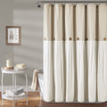 Lush Decor Linen Button Shower Curtain, 72' X 72'