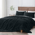 Bedelite Fleece Twin Comforter Set -Super Soft & Warm Fluffy Purple Bedding, Luxury Fuzzy Heavy Bed Set For Winter With 1 Pillow