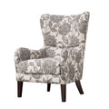 Madison Park Arianna Accent Hardwood, Faux Linen Modern Contemporary Style Living Room-Sofa Furniture Swoop Wing Arm Bedroom Cha