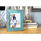 Barnwoodusa | Farmhouse 8X10 Picture Frame | 1 1/2 Inch Molding | 100% Reclaimed Wood | Rustic | Robins Egg Blue