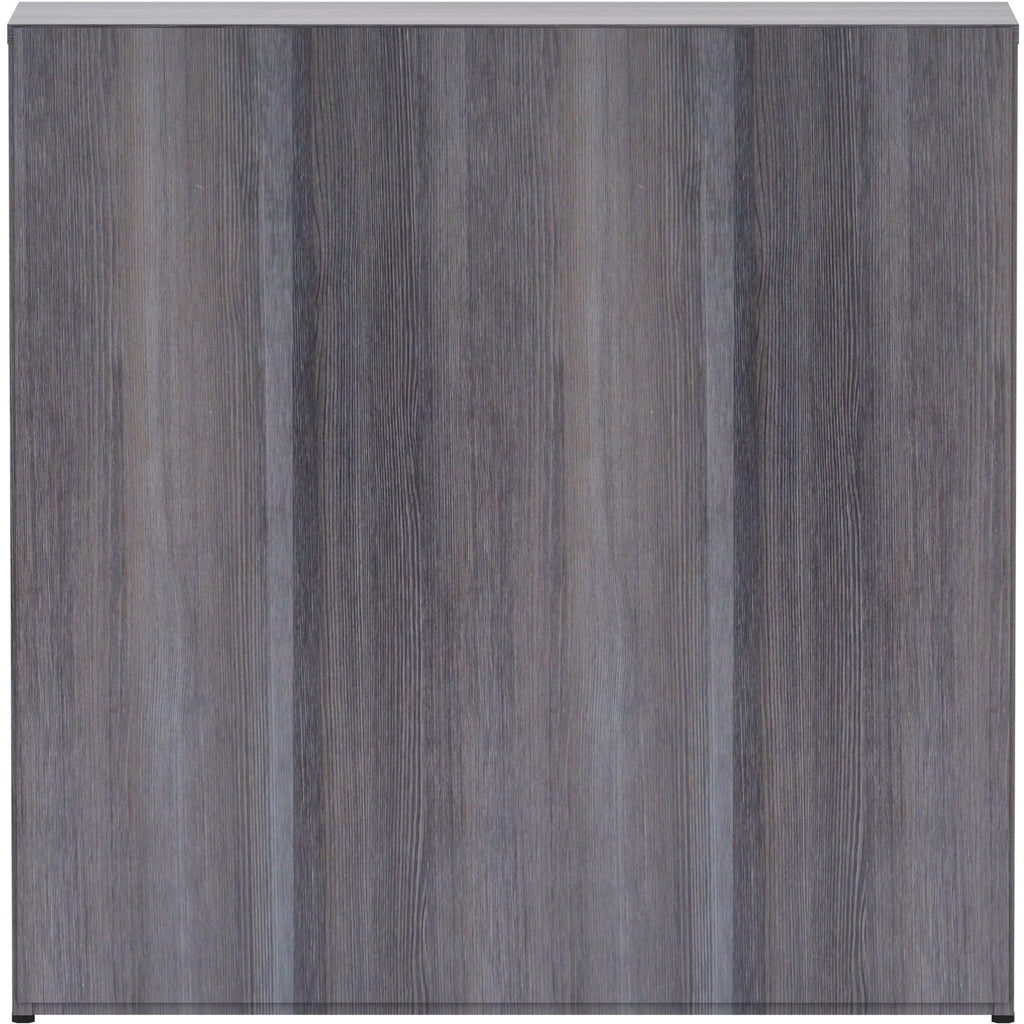 Lorell, LLR69626, Weathered Charcoal Laminate Bookcase, 36" x 12" x 36"