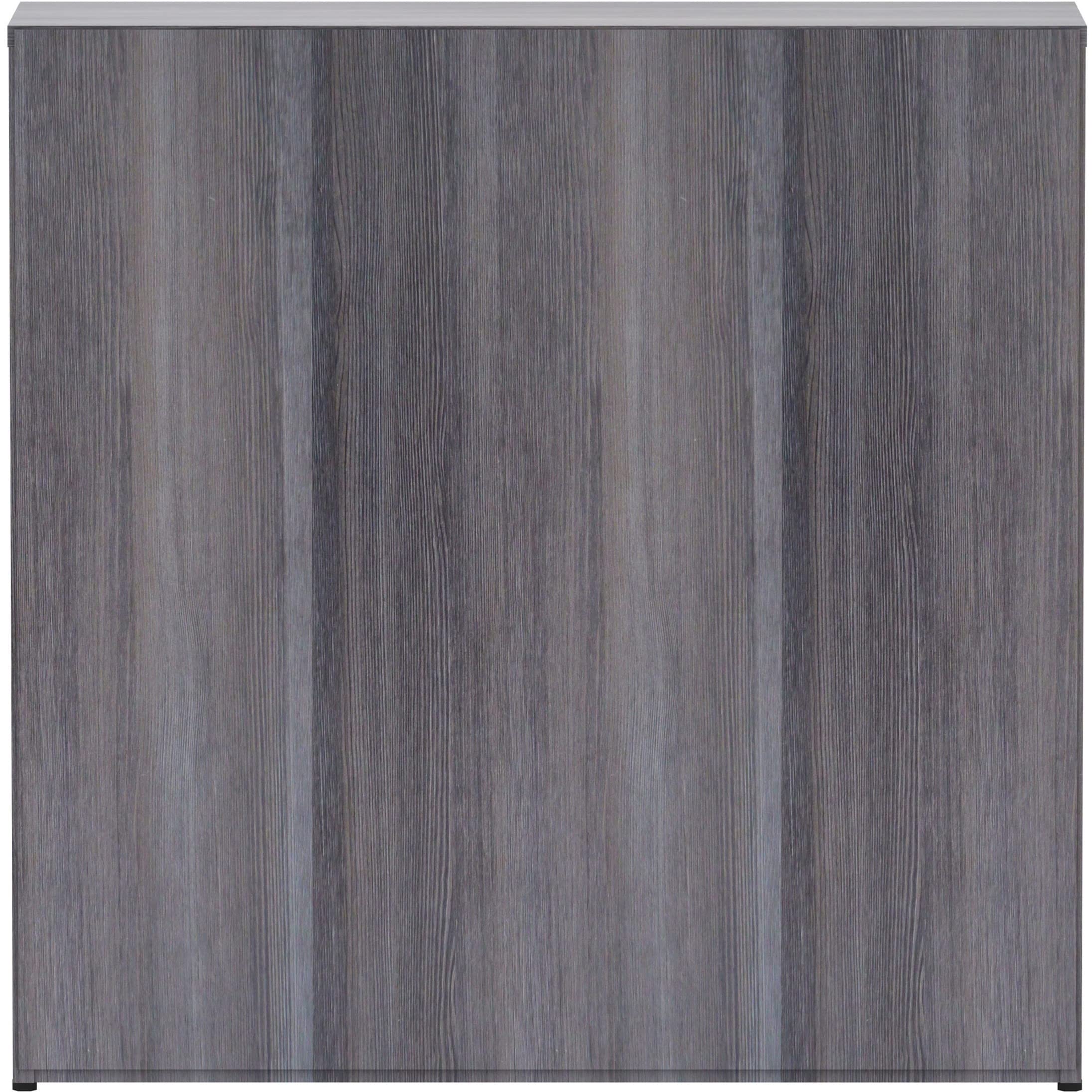 Lorell, LLR69626, Weathered Charcoal Laminate Bookcase, 36" x 12" x 36"