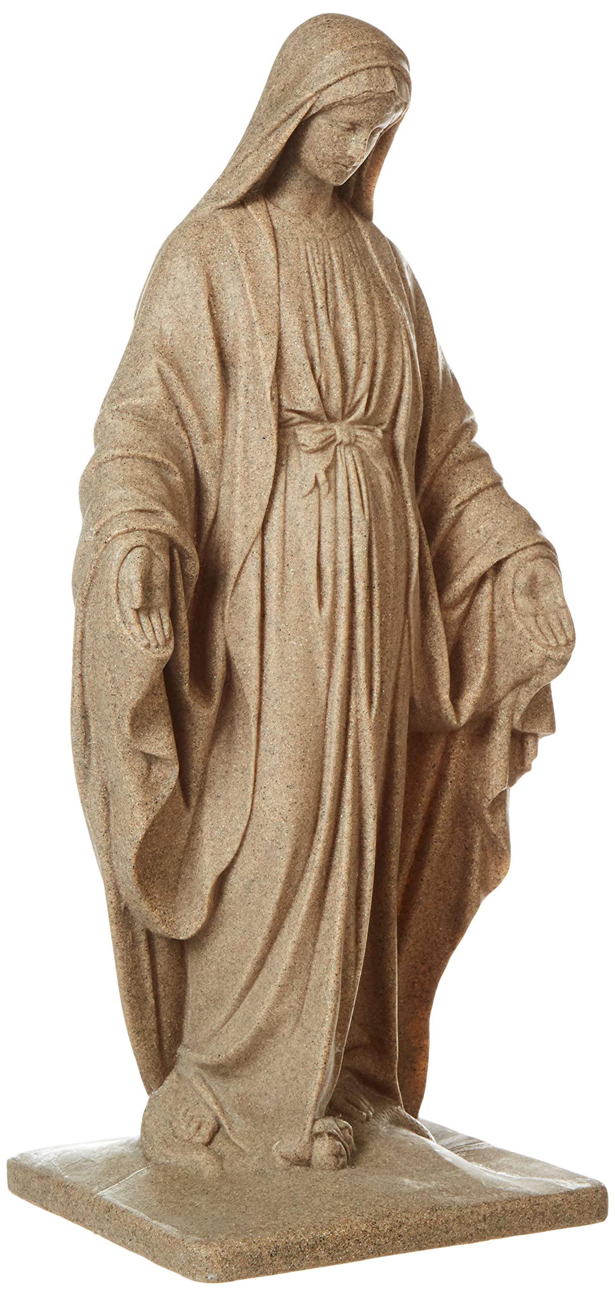 Emsco Group Virgin Mary Statue - Natural Sandstone Appearance - Made Of Resin - Lightweight - 34' Height