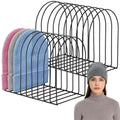 OMISTAR 2 Pcs Hat Storage Racks, 10.2 in Sturdy Beanie Holder Organizer for Desktop, Iron Knitted Hat Storage Rack, Winter Swimm