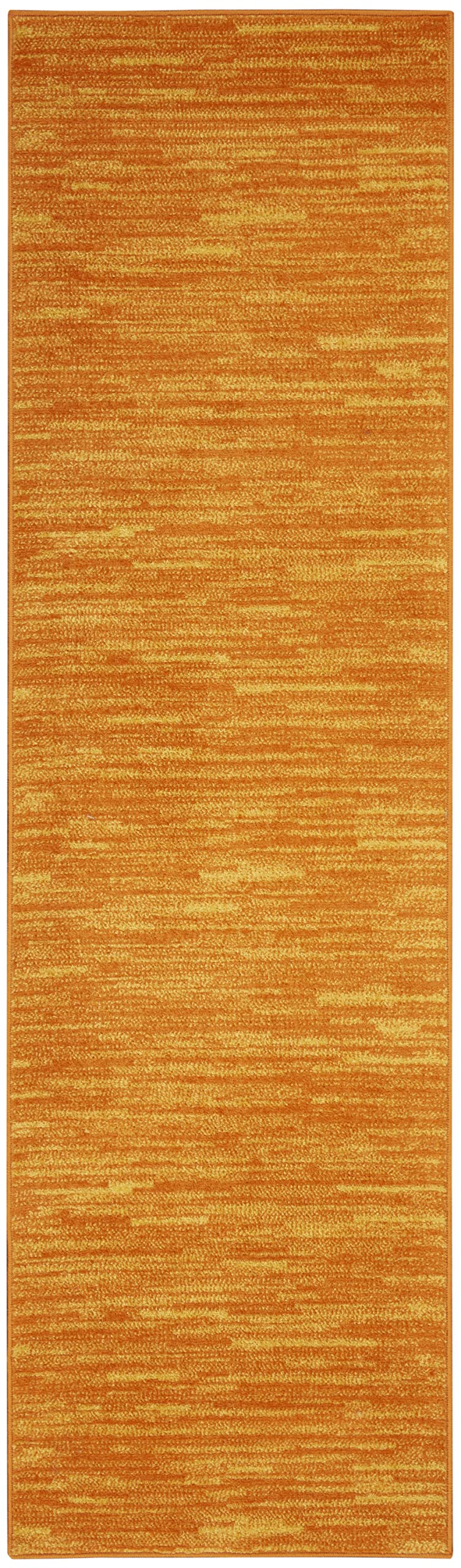 Nourison Essentials Solid Indoor/Outdoor Sunburst 2'2' X 14 Area Rug, Easy Cleaning, Non Shedding, Bed Room, Living Room, Dining Room, Deck, Patio, Backyard (2X14)
