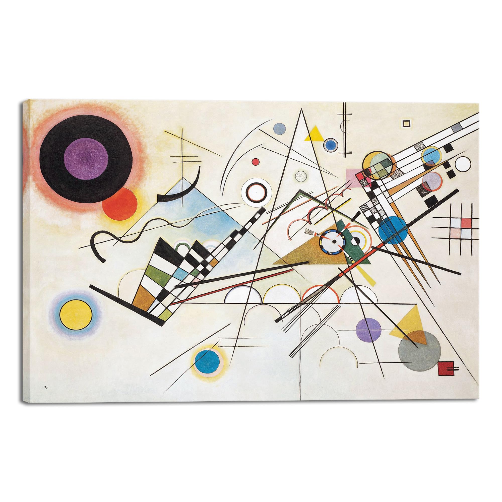 Wieco Art Large Wassily Kandinsky Composition VIII Picture Reproduction of Famous Paintings Canvas Prints Wall Art Canvas Wall A