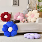 Flower Shaped Pillow, Cute Decorative Throw Pillows With Soft Rabbit Fur For Couch Bed Chair Floor, Christmas Pillow Seating Cus