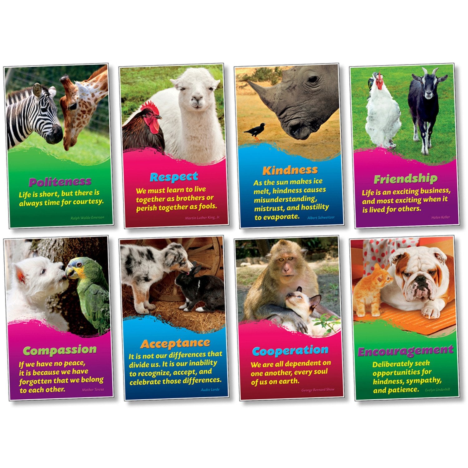 North Star Teacher Resource Nst3061 Kindness And Respect Bulletin Board Set, Set Of 8 Posters