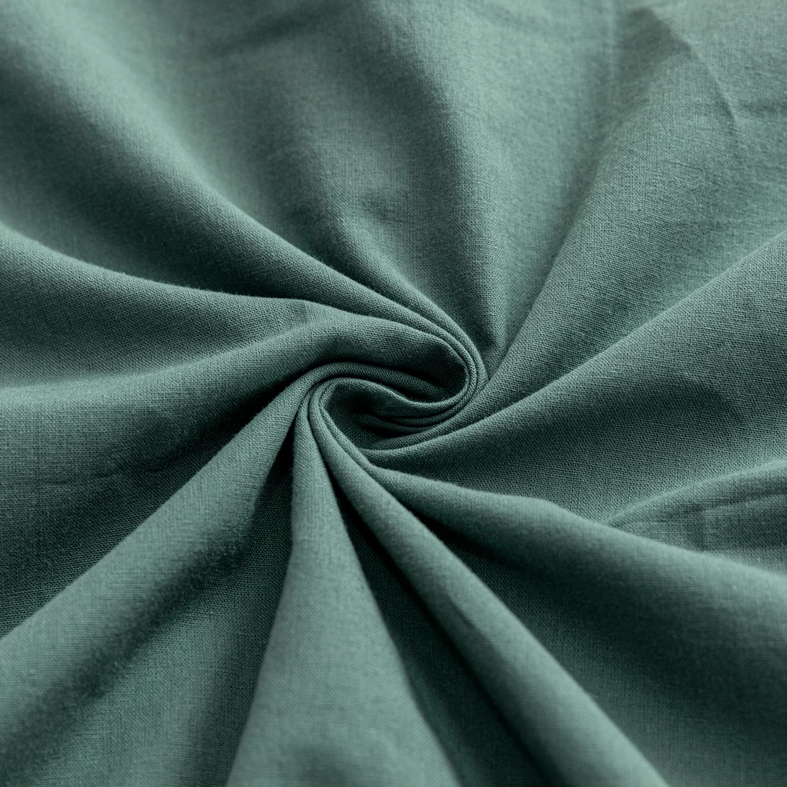 Jellymoni Pillowcases King Set Of 2 Cotton Envelope Pillow Covers Dark Green 20  36In Bed Pillow Cases 100% Washed Cotton Soft B