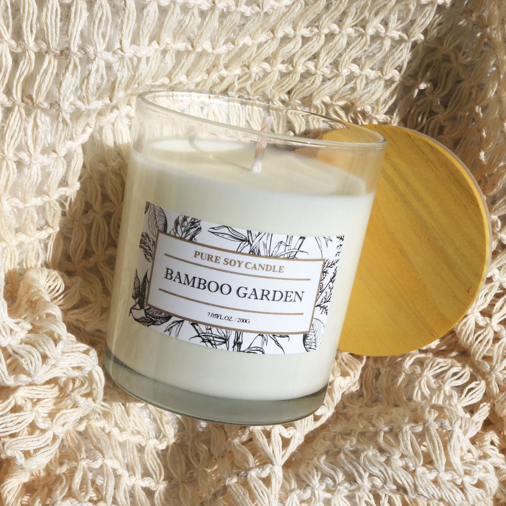 Aronica High End Hostess Gifts For Woman, Bamboo Jasmine Candle, Soy Candles For Home Scented, Non Toxic New Home Candle, Natura