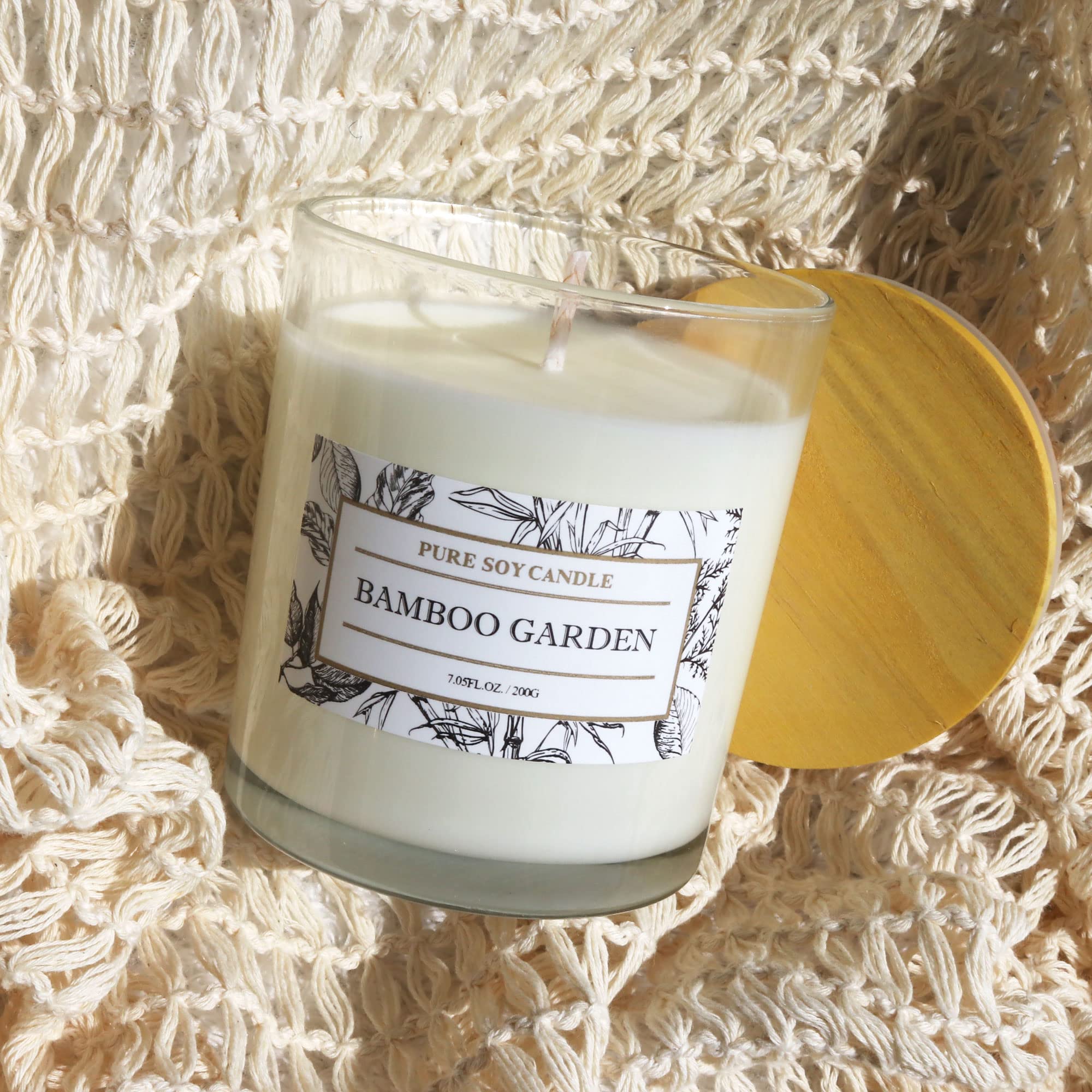 Aronica High End Hostess Gifts For Woman, Bamboo Jasmine Candle, Soy Candles For Home Scented, Non Toxic New Home Candle, Natura