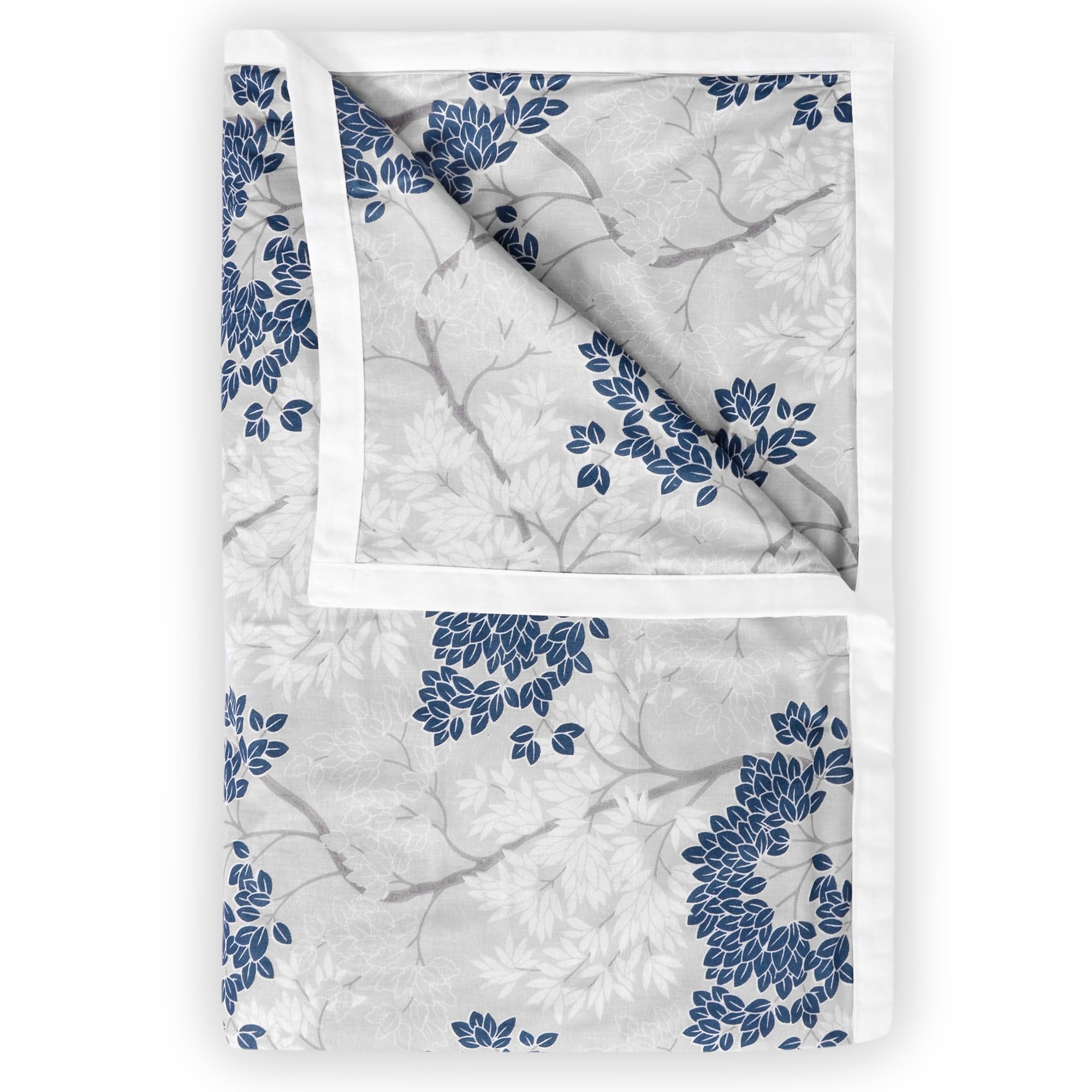 Divine Casa 100% Cotton Single Bed Dohar | UltraSoft Ac Blanket | Lightweight Reversible Quilt | 210 X 140 Cm, Greyish Blue