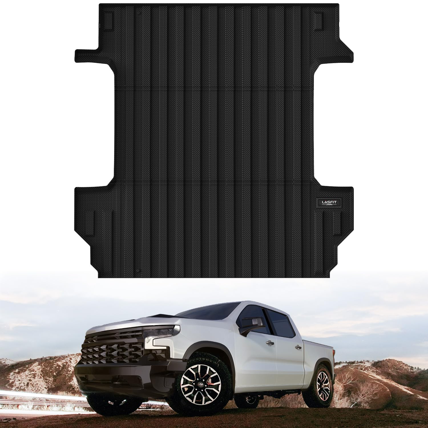 Lasfit Truck Bed Mat For Chevrolet Chevy Silverado | Gmc Sierra 1500 (5.8Ft, 69.92' Bed) 2019-2025 Car Bed Liner For Chevy Silv