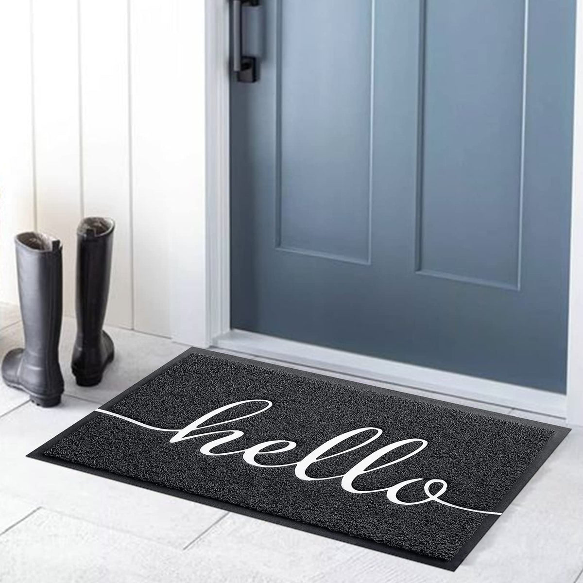 Fireosma Door Mat, Durable Welcome Mat Low Profile Floor Mat Front Doormat Non Slip Mats Entrance Rectangular Easy To Clean Door