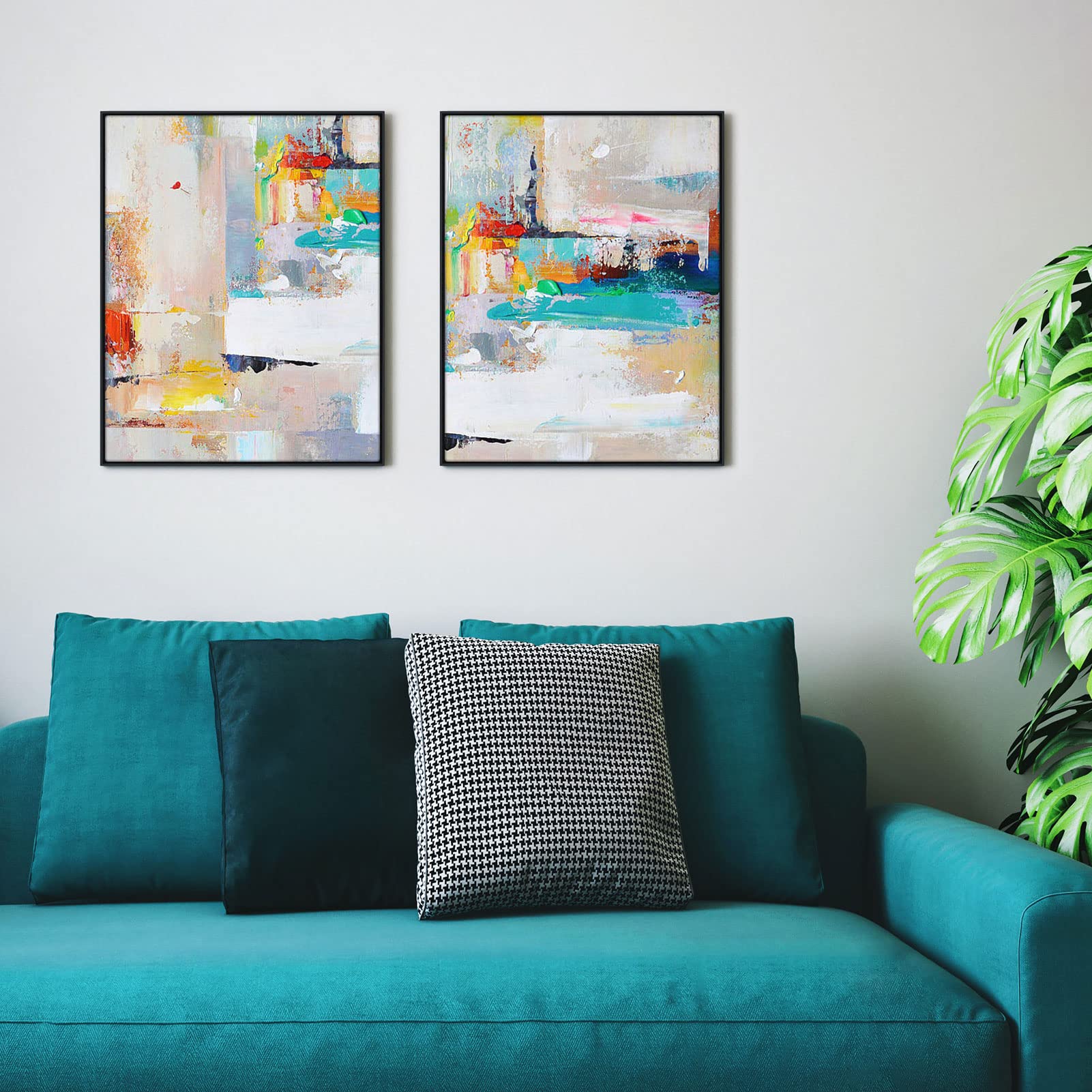 Folkor Floating Frame For 8X10 Inch Canvas Painting With 0.6-0.8'' Deep, 2 Pack Canvas Floater Frame Living Room Decor, Wall Art