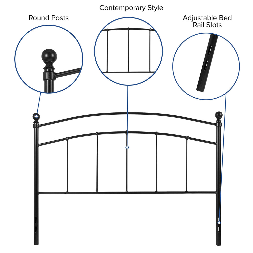 Flash Furniture Woodstock Decorative Black Metal Queen Size Headboard