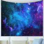 Apdidl Galaxy Tapestry for Bedroom Aesthetic Space Blue Night Starry Sky Stars Universe Tapestry Mysterious Nebula Wall Hanging 