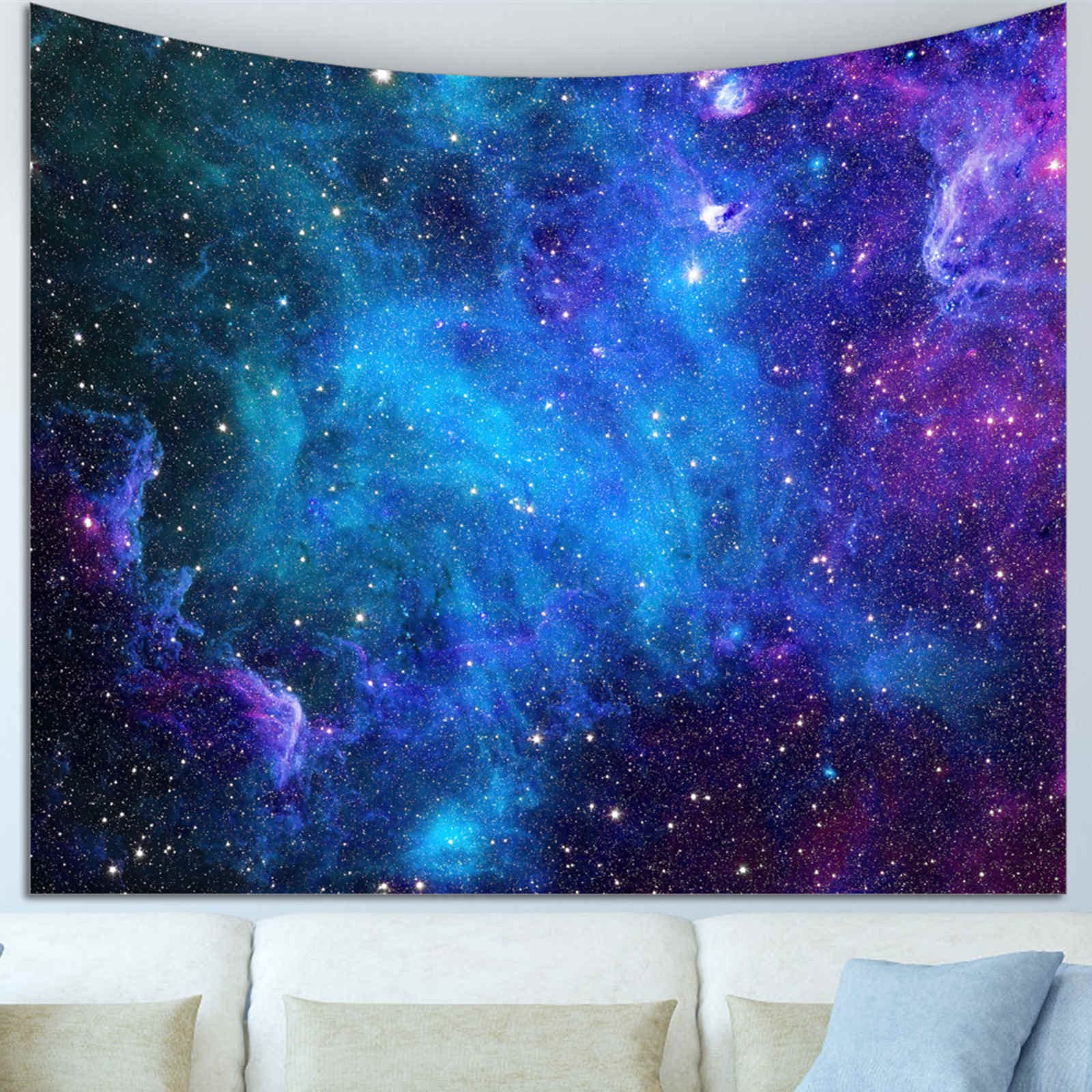 Apdidl Galaxy Tapestry for Bedroom Aesthetic Space Blue Night Starry Sky Stars Universe Tapestry Mysterious Nebula Wall Hanging 