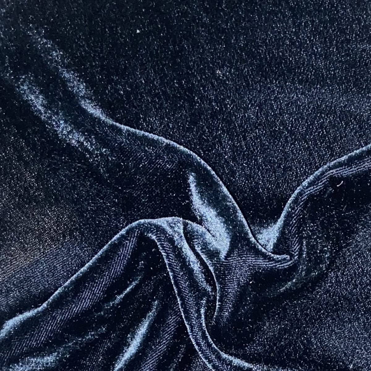 Hiend Accents Stella Faux Silk Velvet Bed Skirt, Midnight Blue, Super Queen Size, Romantic Modern Western Traditional Style Bedd