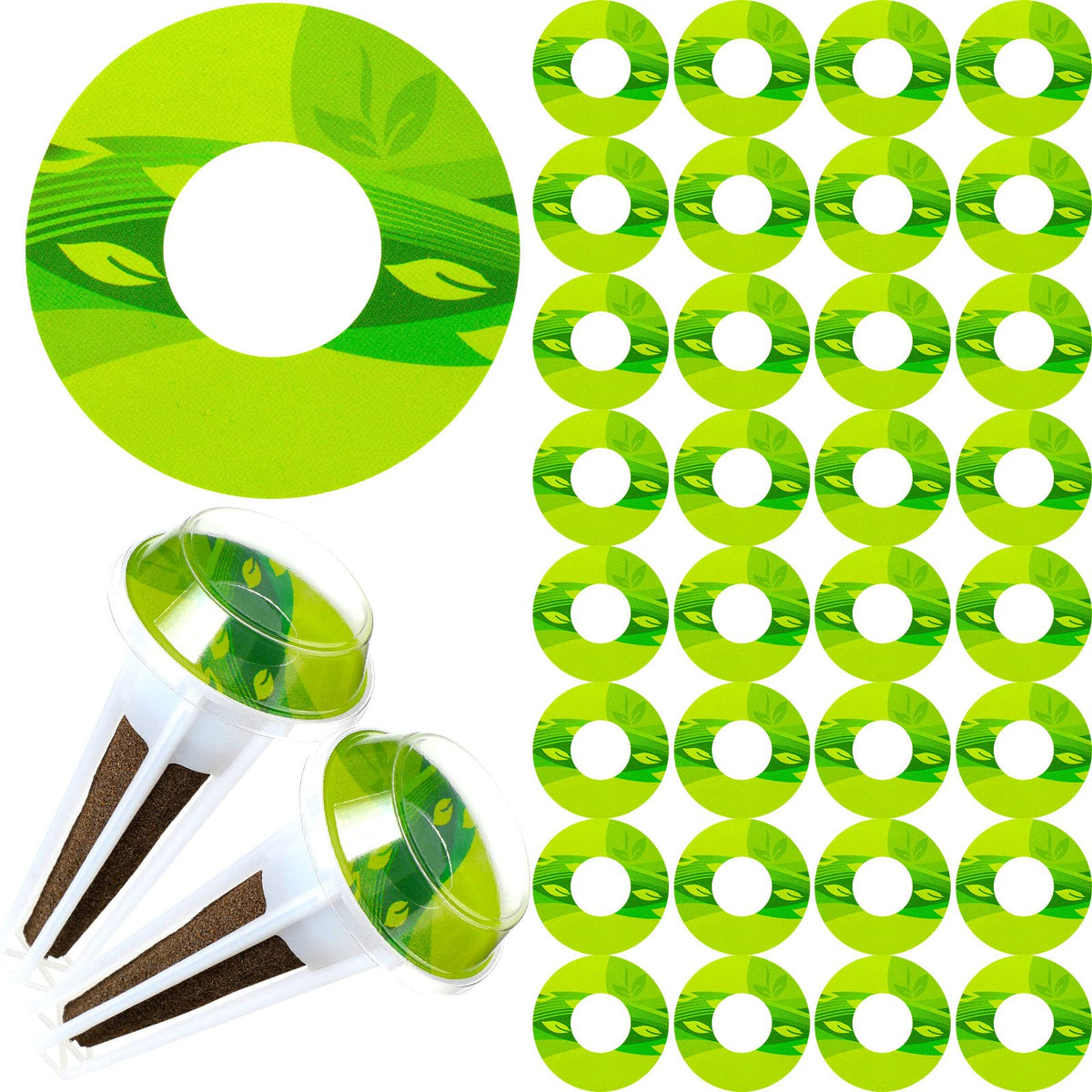 Seed Pot Label Pvc Material For Mark Plants And Understand Plant Growth, 20 Per Sheet, Green (200 Pieces)