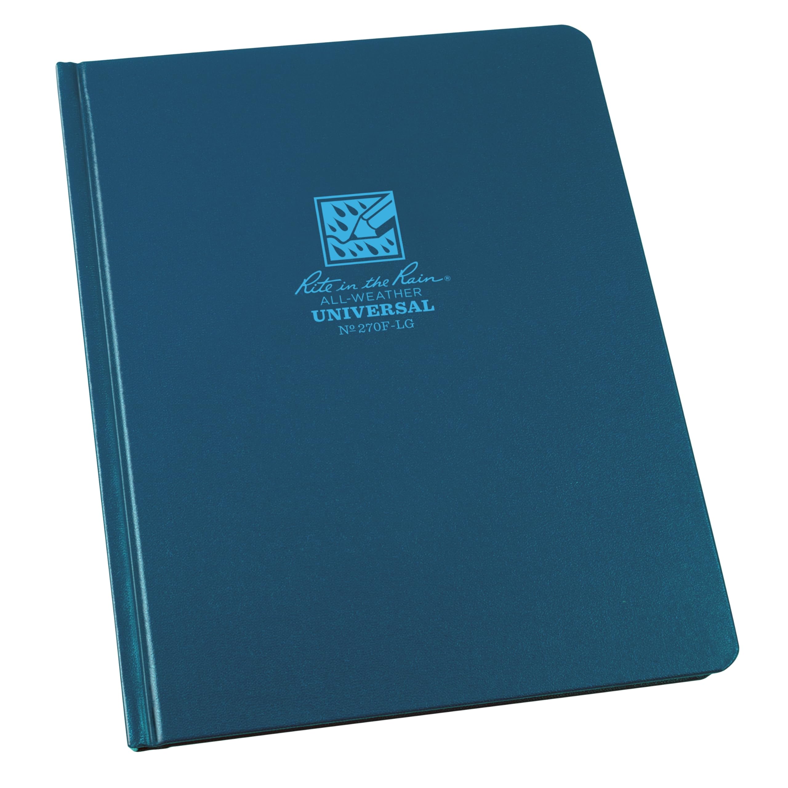 Rite In The Rain Weatherproof Hard Cover Notebook, 6.75' X 8.75', Blue Cover, Universal Pattern (No. 270F-Lg)