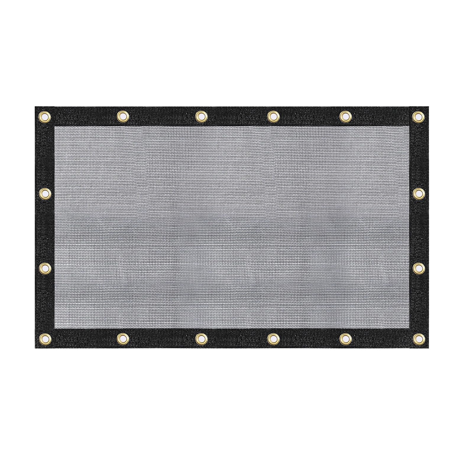[Windscreensupplyco] 60-70% 6.5 Ft X 10 Ft Mesh Tarp/Shade Cloth 9-Needle Knitted Heavy Duty Black With Grommets For Green House, Garden, Pergola, Pools, Dump Truck - Mt6510Blkx1