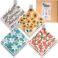 Eulnars Swedish Dishcloths for Kitchen, 8 Pack Flower Reusable Paper Towels Washable, Non-Scratch Swedish Kitchen Towels, Super 