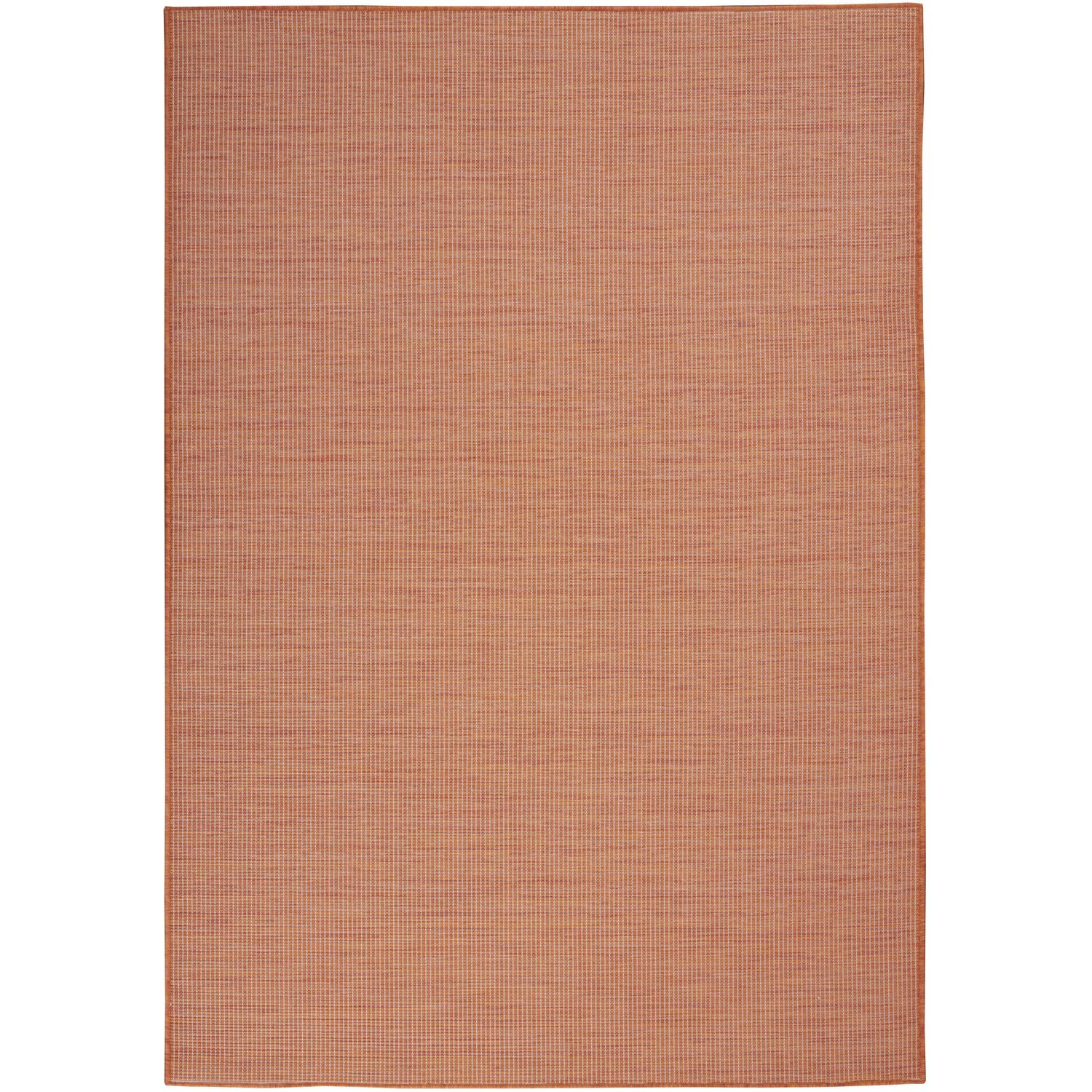 Nourison Positano Indoor-Outdoor Terracotta 5' X 7' Area Rug, Easy Cleaning, Non Shedding, Bed Room, Living Room, Dining Room, B