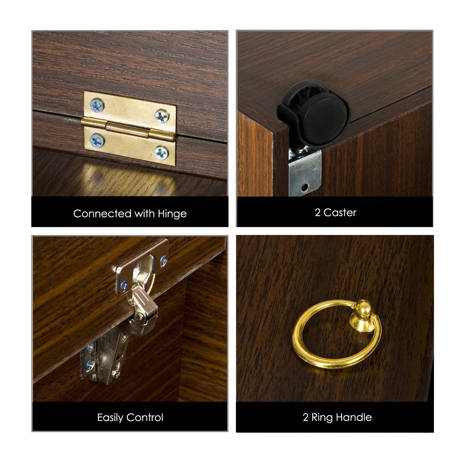 Furinno Boyate Special Simple Folding Table, Walnut