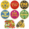 Zeyune 48 Pcs Recognition Pins Employee of The Month Lapel Pin 3/4 Inch Employee Appreciation Pins Team Gift for Award Employees