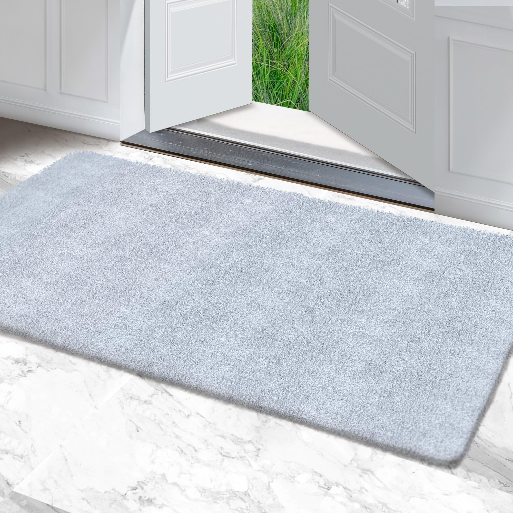 Rugmast Premium Microfiber Indoor Door Mat - 36   X72    Washable, Non-Slip Waterproof Backing, Super Absorbent, Multiple Sizes