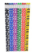 Zugar Land 24 Pack Paw Print On Colorful #2 Lead Pencils - Wooden With Colorful Eraser On Top (24 Pack)
