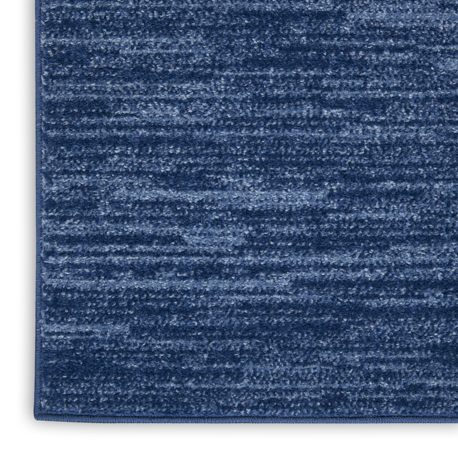 Nourison Essentials Indoor/Outdoor Navy Blue 7' X Square Area-Rug,Easy-Cleaning, Non Shedding, Bed Room, Living Room, Dining Room, Backyard, Deck, Patio (7 Square)