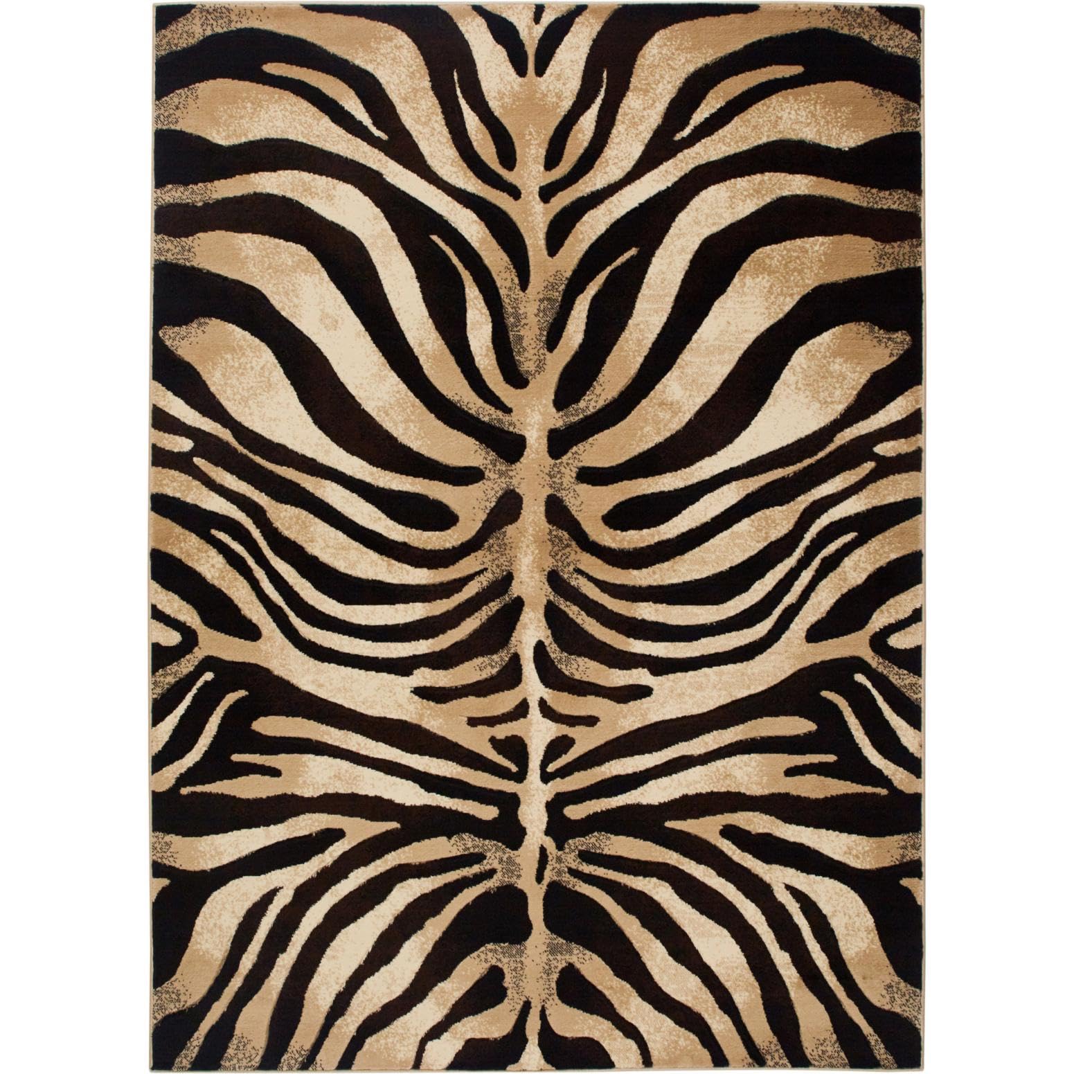 Home Dynamix Tribeca Fawn Area Rug 39x55, Animals Black/Ivory