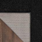 Nourison Essentials Indoor/Outdoor Black 3' X 5' Area -Rug, Easy -Cleaning, Non Shedding, Bed Room, Living Room, Dining Room, Backyard, Deck, Patio (3X5)