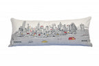 HomeRoots Cream 35' White NYC Daylight Skyline Lumbar Decorative Pillow