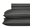 California Design Den - Cotton Sheets For King Size Bed Soft 100% Cotton Cooling Sheets Deep Pockets Snug Fit Elastic, 500 Thread Count, 4-Pc, Hotel Quality, Damask Stripe Bedsheet Set (Grey)