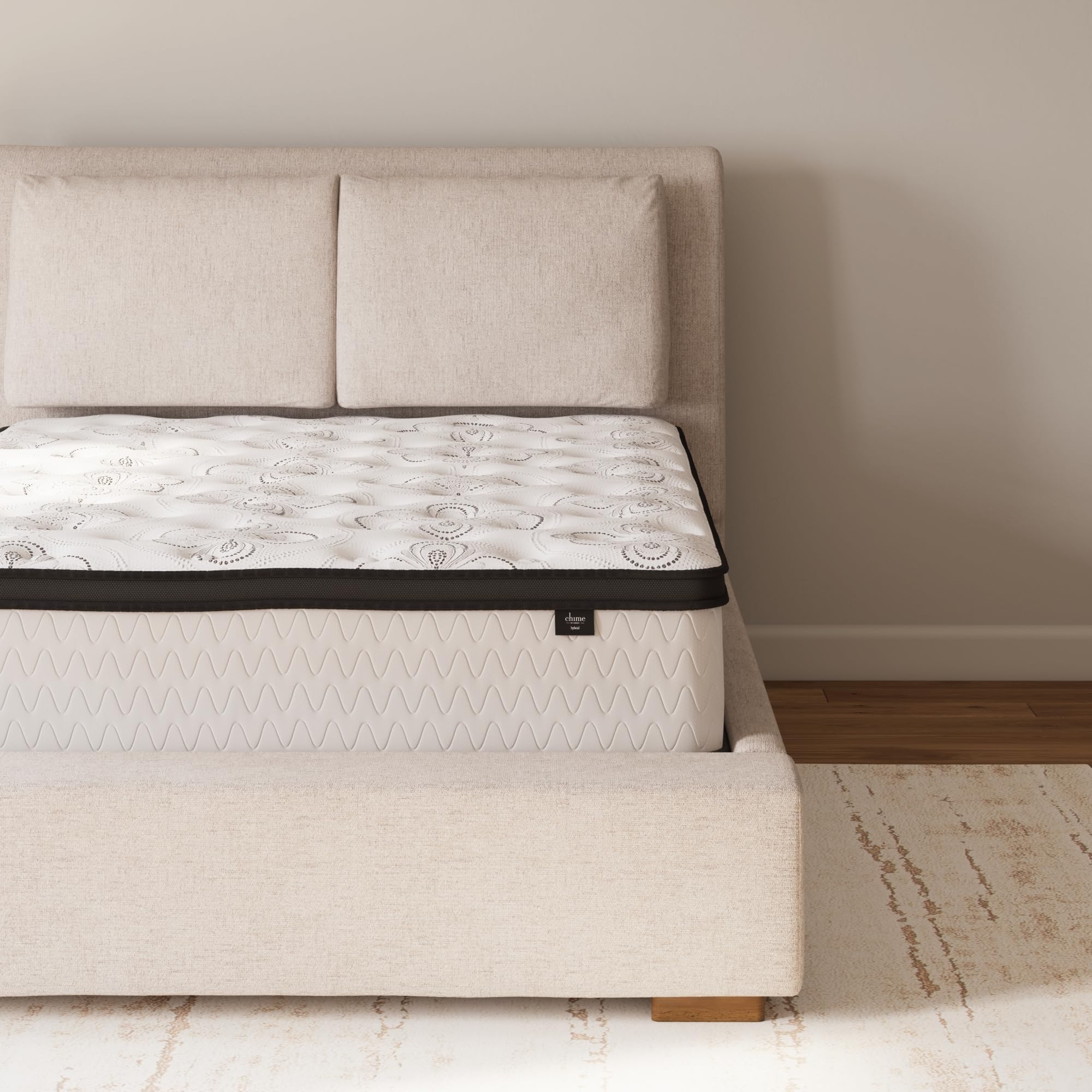 Signature Design by Ashley California King Size Chime 12 Inch Medium Firm Hybrid Mattress with Cooling Gel Memory Foam for Press