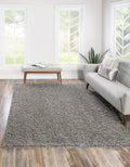 Rugs.com - ber Cozy Solid Shag Collection Rug - 8 Ft Square Cloud Gray Shag Rug Perfect for Living Rooms, Kitchens, Entryways