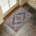 Collive Washable Indoor Doormat, Non Slip Retro Entryway Rug 20 x 32 Area Rug Quick Absorbent Entrance Rug Distressed Front Door