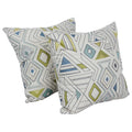 Blazing Needles Square Cotton Jacquard Throw Pillows, 17", Barista Minera 2 Count